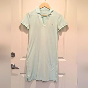 3/$30 EUC Tommy Hilfiger S Slim Fit Light Turquoise Short Sleeve Polo Dress